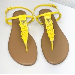 Guess Women's Sandals with Yellow Straps